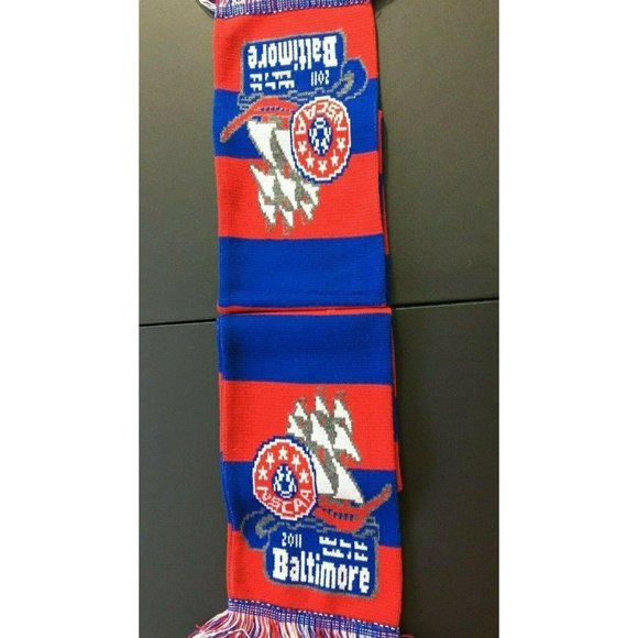 Baltimore Futbol Soccer Club Scarf 2011 NSCAA Red - Picture 1 of 6